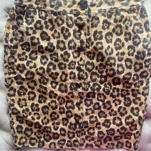 Ralph Lauren Animal Print Button-Front Skirt | Size 10 | EUC